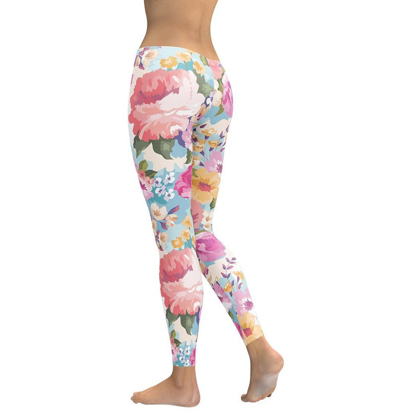 Beautiful Flower Power Pattern Leggings | FIERCEPULSE