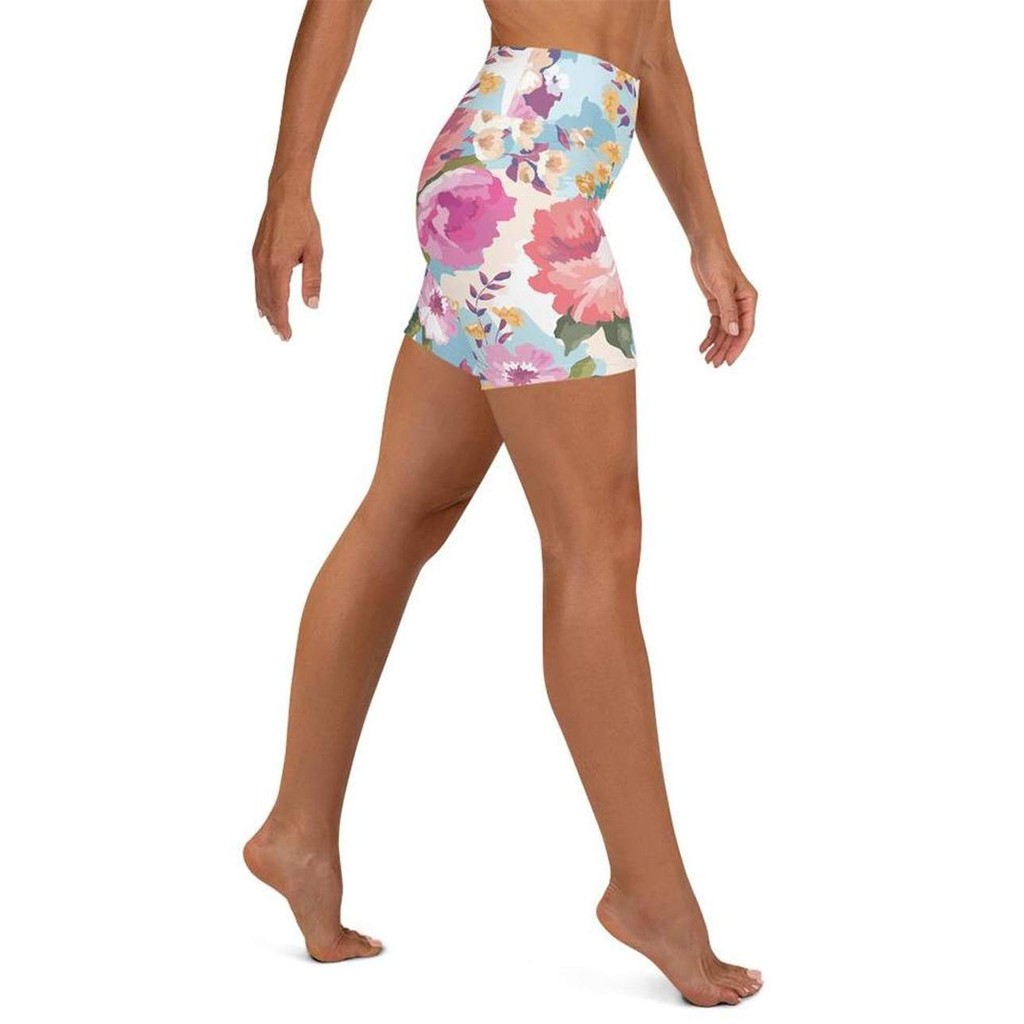Flower Power Yoga Shorts