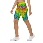 Fluffy Rainbow Biker Shorts