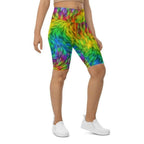 Fluffy Rainbow Biker Shorts