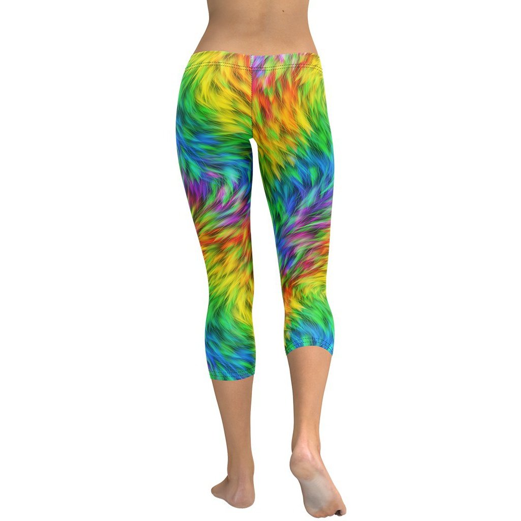 Fluffy Rainbow Capris