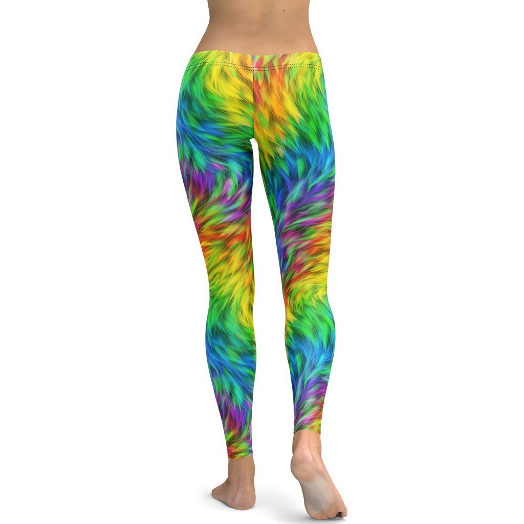 Fluffy Rainbow Leggings