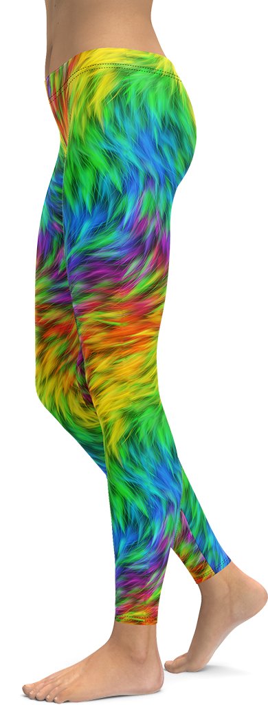 Fluffy Rainbow Leggings