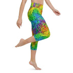 Fluffy Rainbow Yoga Capris