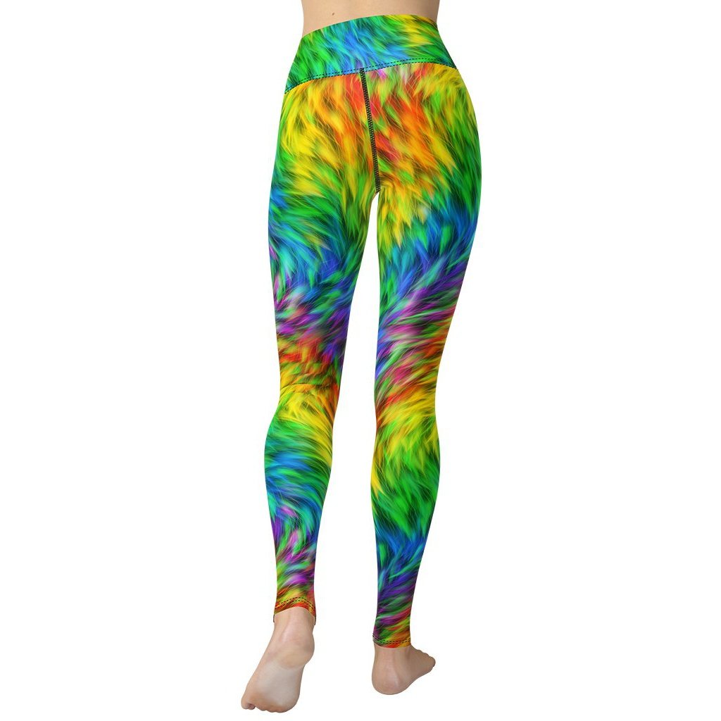Fluffy Rainbow Yoga Leggings