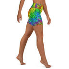 Fluffy Rainbow Yoga Shorts