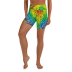 Fluffy Rainbow Yoga Shorts