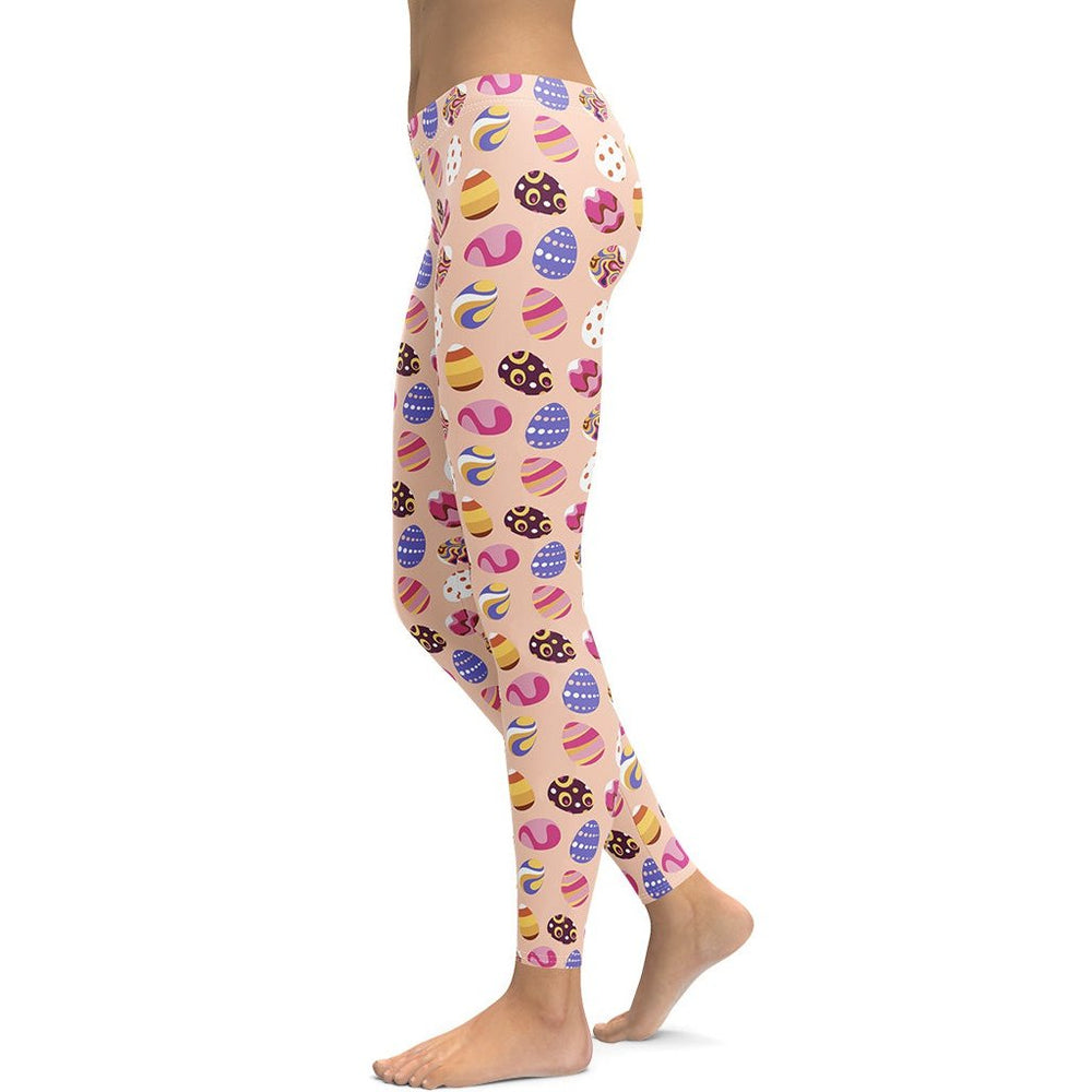 Egg Bacon Pattern Print Women Leggings