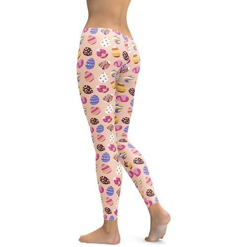 Fun Easter Eggs Pattern Leggings