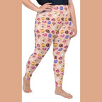 Fun Easter Eggs Pattern Plus Size Leggings