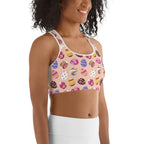Fun Easter Eggs Pattern Sports Bra