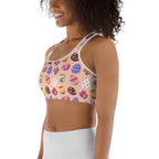 Fun Easter Eggs Pattern Sports Bra