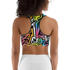 Funky Geometric Sports Bra