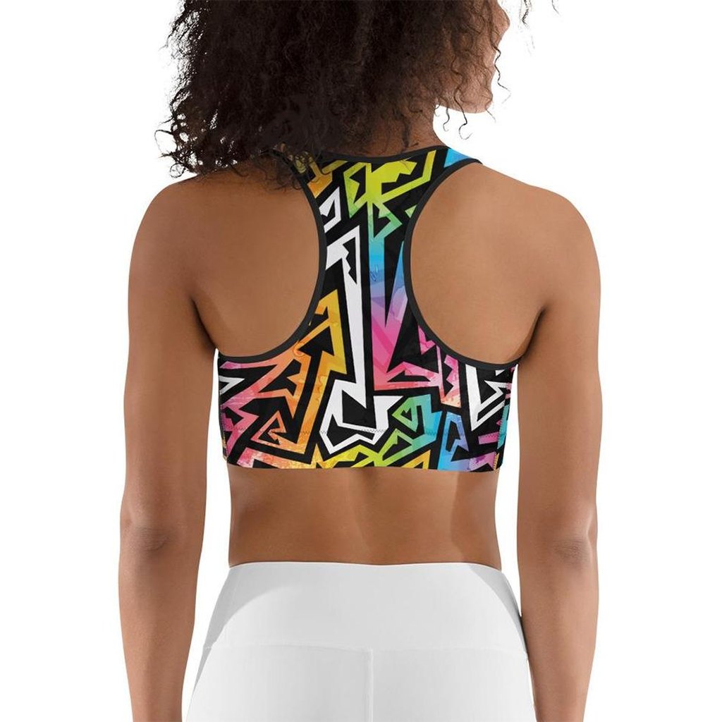 Funky Geometric Sports Bra