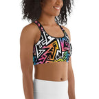 Funky Geometric Sports Bra