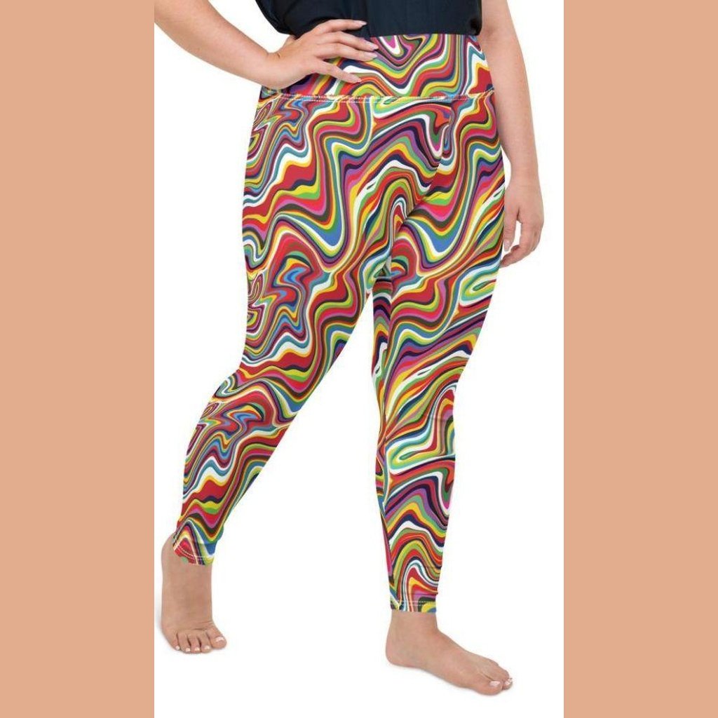 Funky Psychedelic Plus Size Leggings