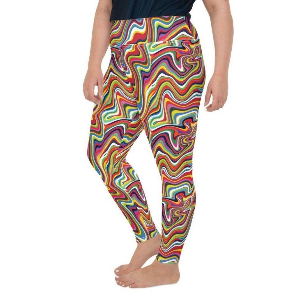 Funky Psychedelic Plus Size Leggings