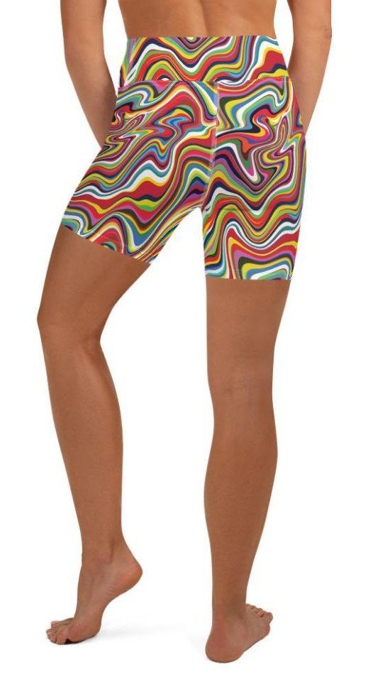 Funky Psychedelic Yoga Shorts