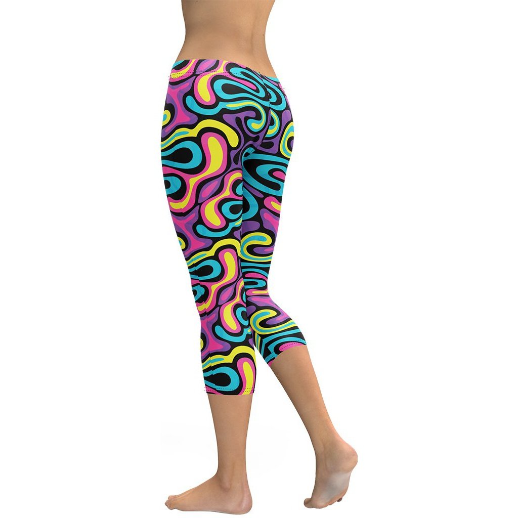 Funky Retro Print Capris