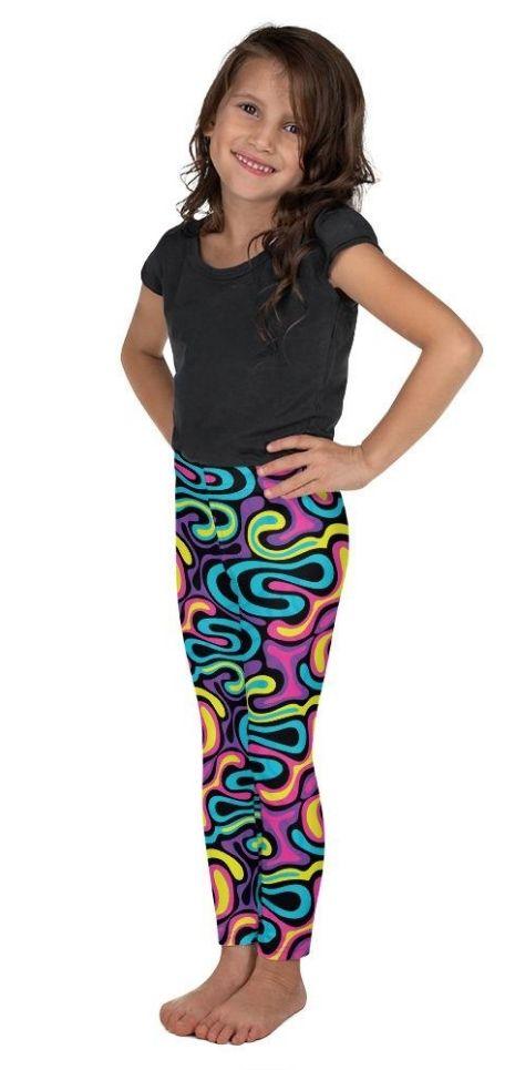 Funky Retro Print Kid's Leggings