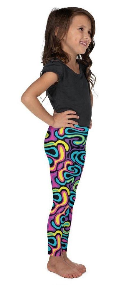 Funky Retro Print Kid's Leggings