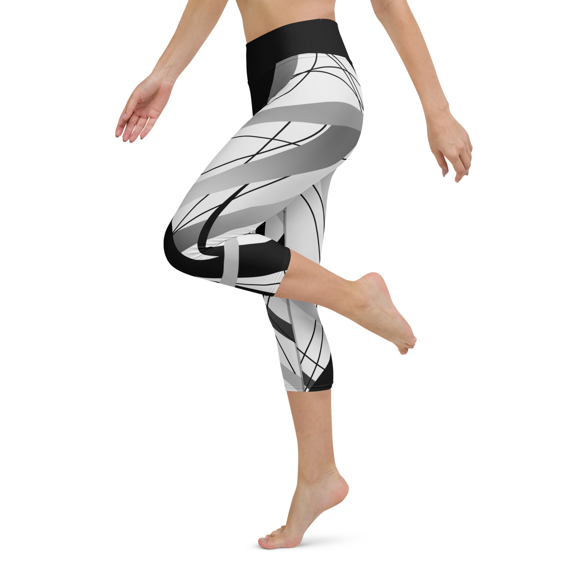 Geometric Lines Yoga Capris