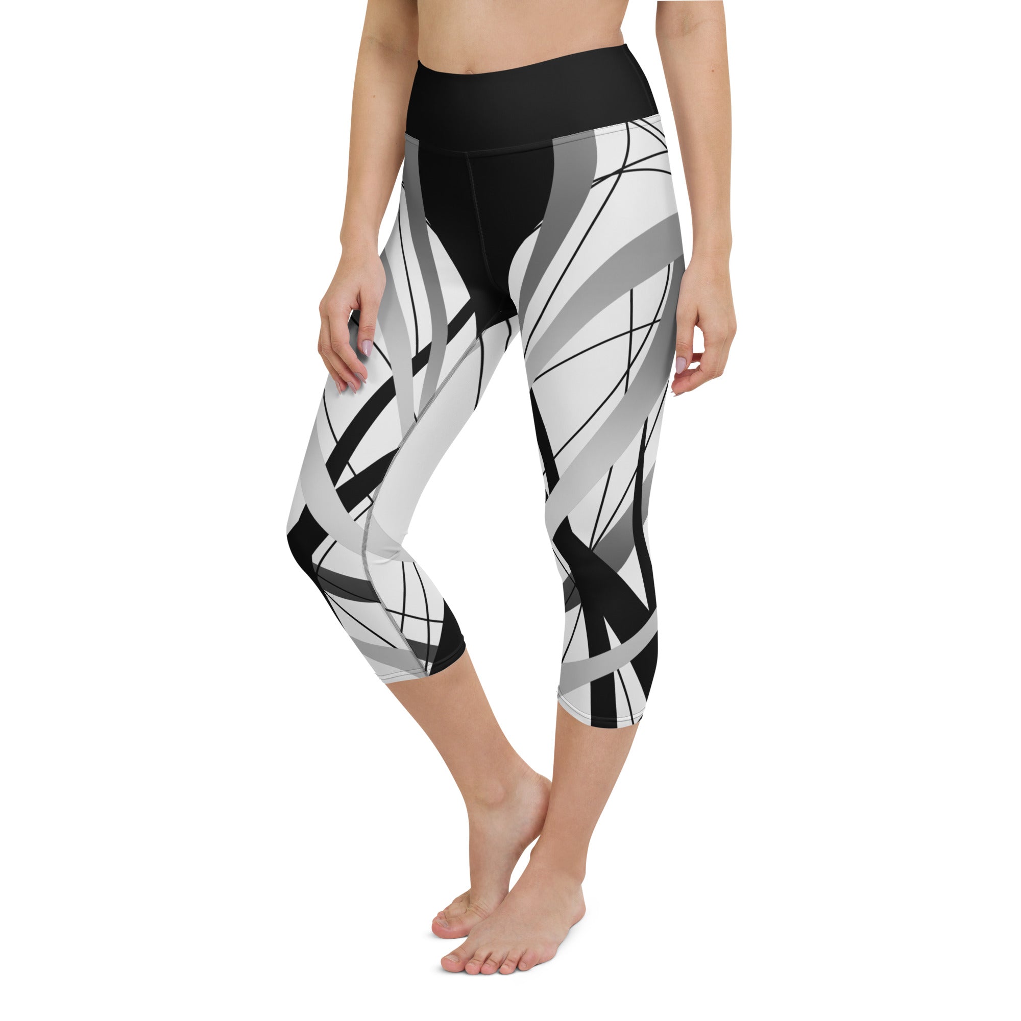 Geometric Lines Yoga Capris