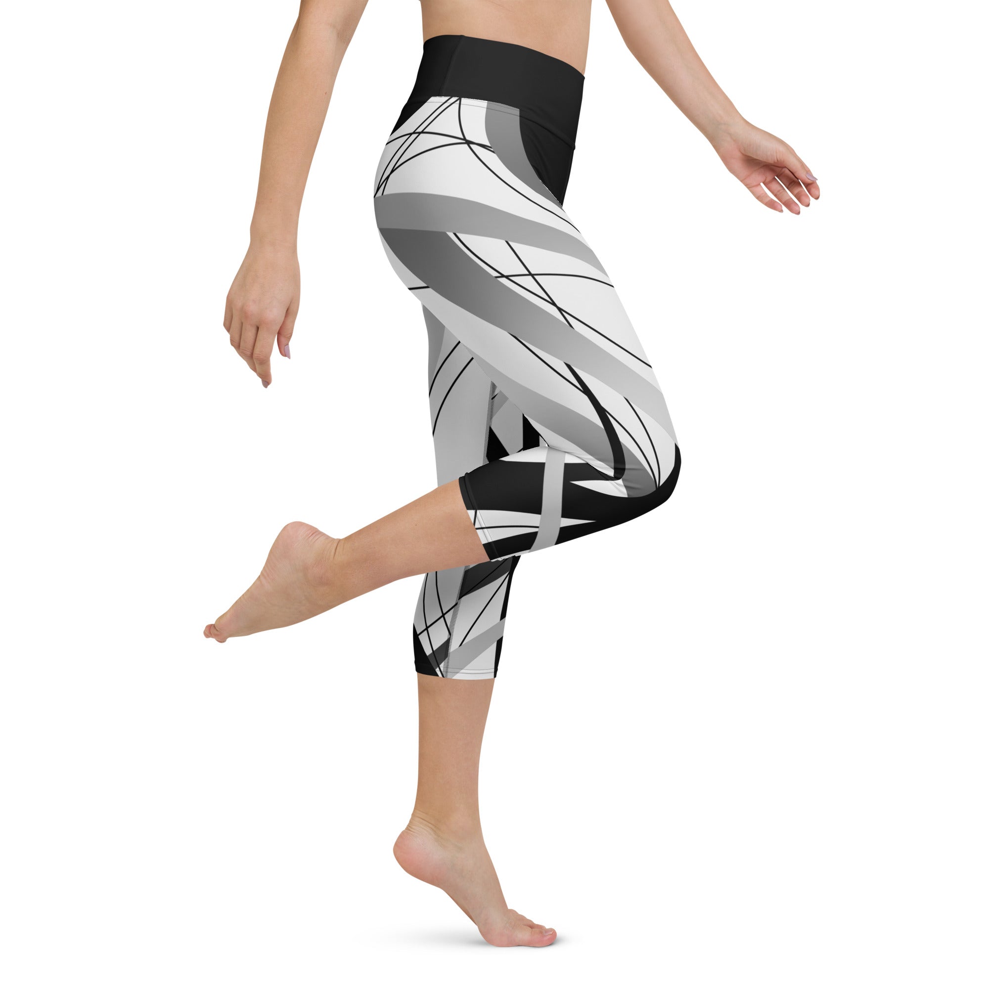 Geometric Lines Yoga Capris