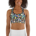 Geometric Mirror Glass Sports Bra