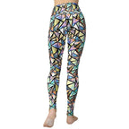 Geometric Mirror Glass Yoga Leggings