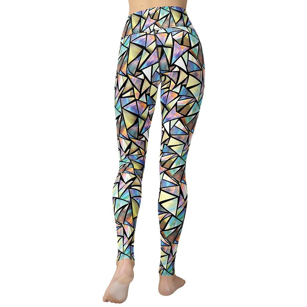 Geometric Mirror Glass Yoga Leggings