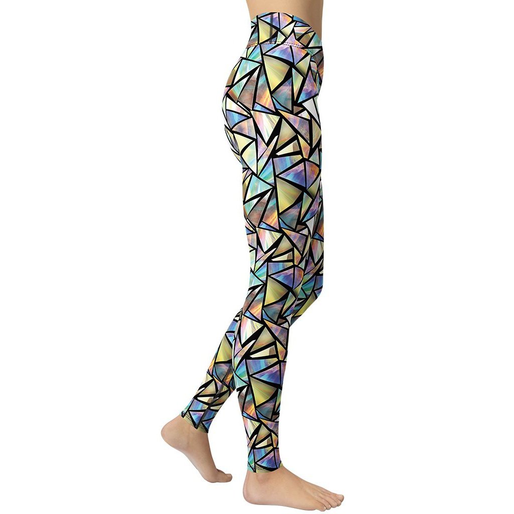 Geometric Mirror Glass Yoga Leggings