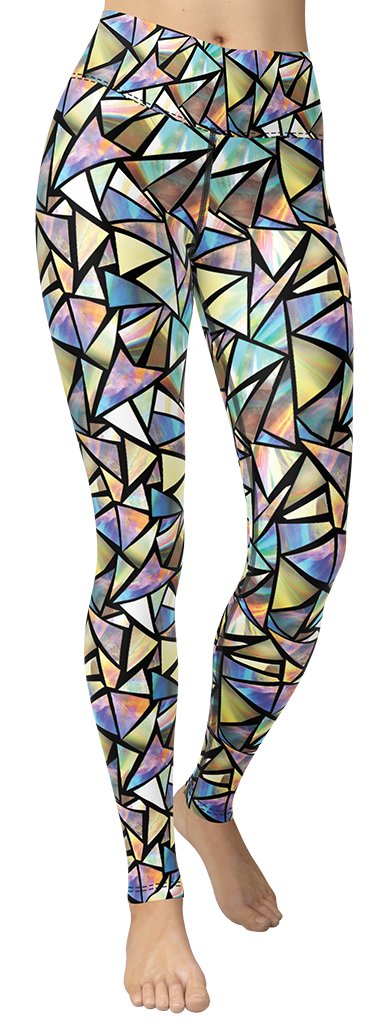 Geometric Mirror Glass Yoga Leggings