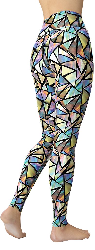 Geometric Mirror Glass Yoga Leggings