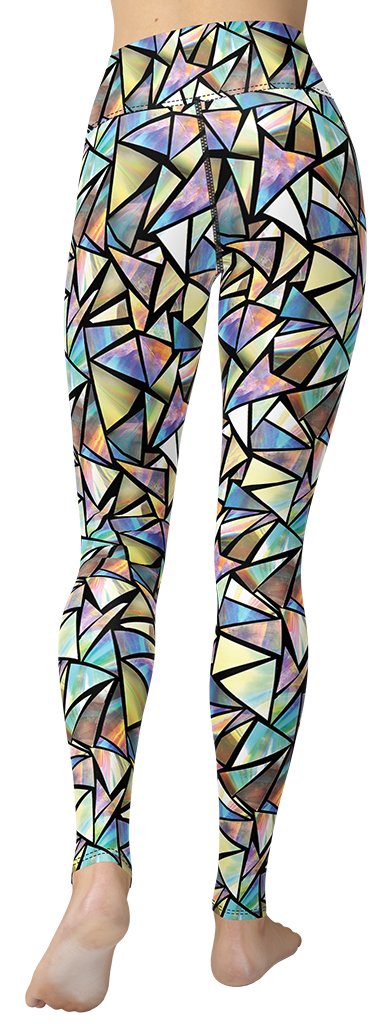 Geometric Mirror Glass Yoga Leggings