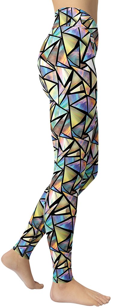 Geometric Mirror Glass Yoga Leggings