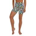 Geometric Mirror Glass Yoga Shorts