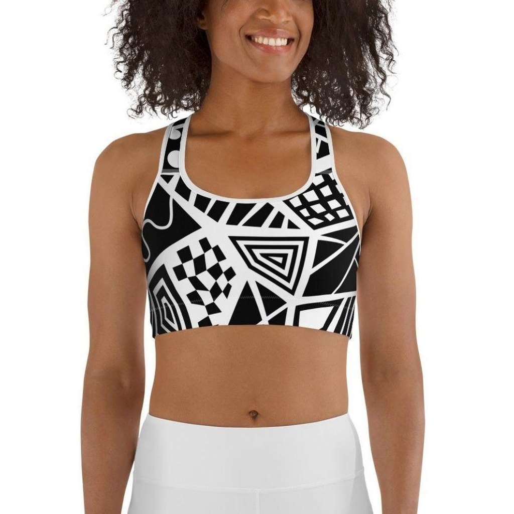 Geometric Shape Sports Bra