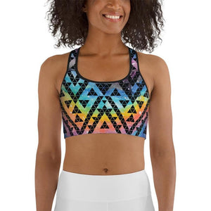 Geometric Space Sports Bra