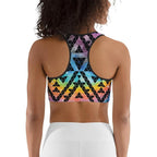 Geometric Space Sports Bra