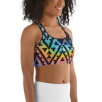 Geometric Space Sports Bra