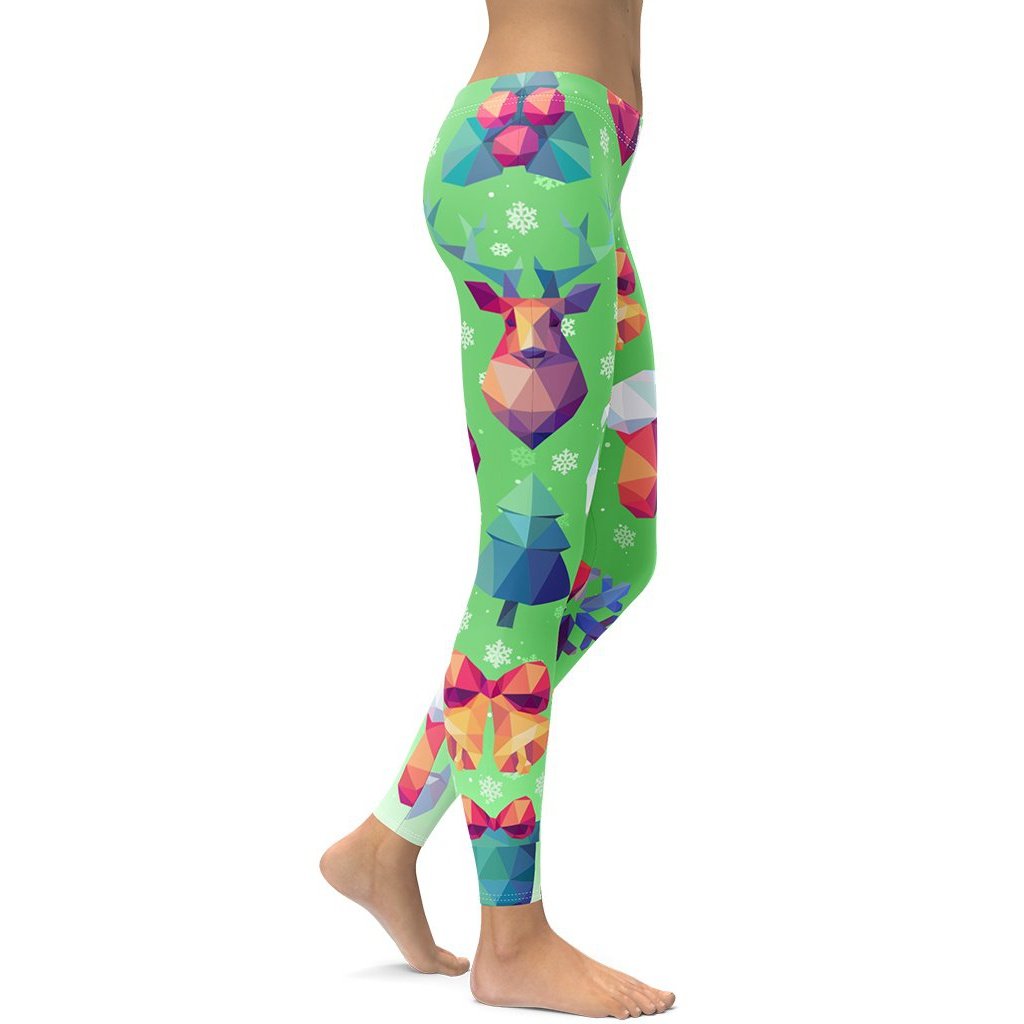 Geometric Vibe Christmas Leggings - FiercePulse - Premium Workout Leggings - Yoga Pants