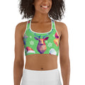 Geometric Vibe Christmas Sports Bra