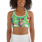 Geometric Vibe Christmas Sports Bra