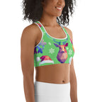 Geometric Vibe Christmas Sports Bra