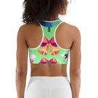 Geometric Vibe Christmas Sports Bra