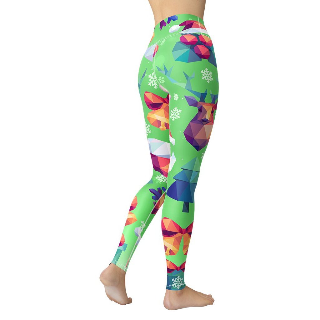 Geometric Vibe Christmas Yoga Leggings - FiercePulse - Premium Workout Leggings - Yoga Pants