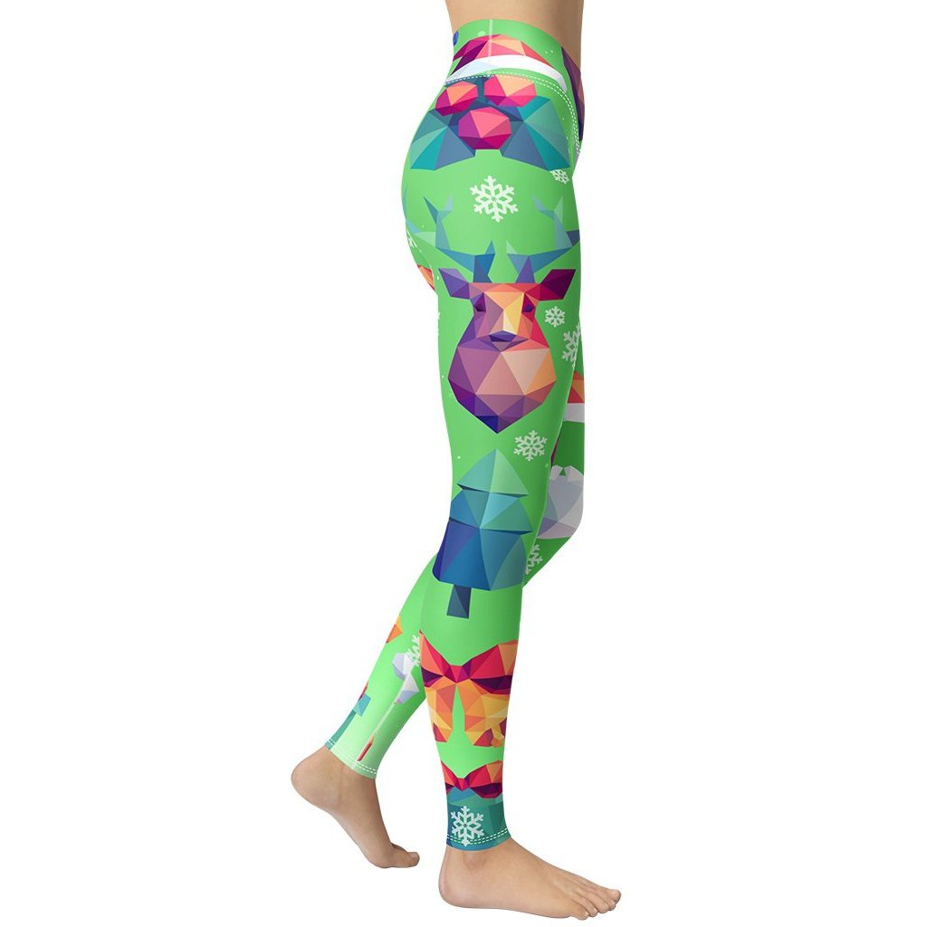 Geometric Vibe Christmas Yoga Leggings - FiercePulse - Premium Workout Leggings - Yoga Pants