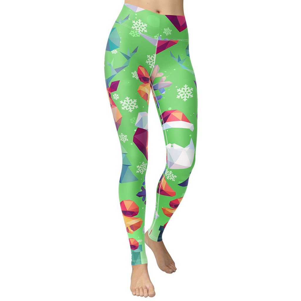 Geometric Vibe Christmas Yoga Leggings - FiercePulse - Premium Workout Leggings - Yoga Pants