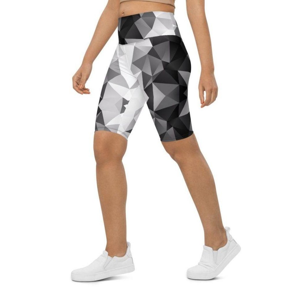 Glass Geometric Biker Shorts